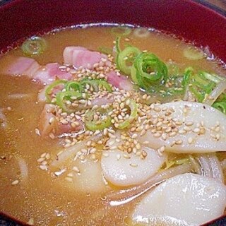 　「トック、ベーコン入り味噌ラーメン」　　　♪♪